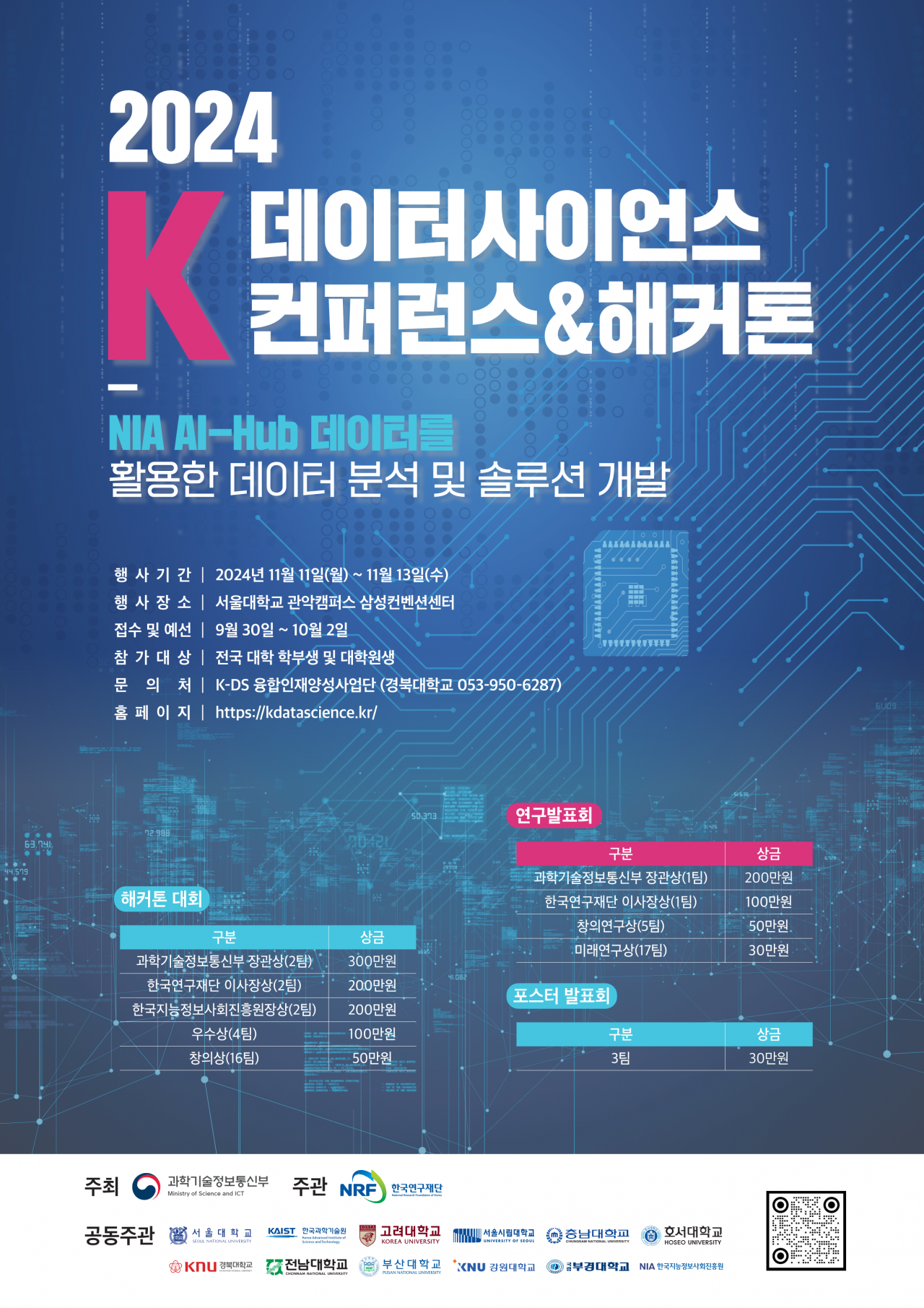 2024 K-데이터사이언스 컨퍼런스&해커톤 포스터